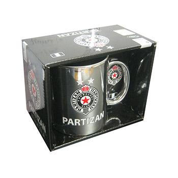 Metallic silver coffee cup FC Partizan 2788-2