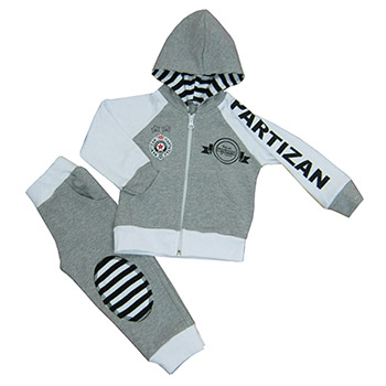 Kids tracksuit FC Partizan gray 3181