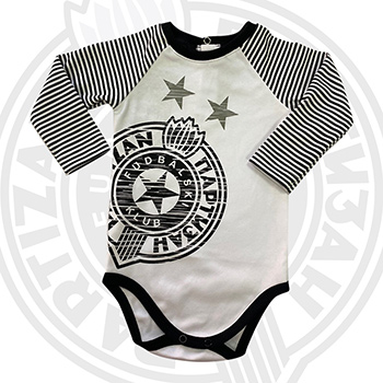 Baby onesie with long sleeves white 