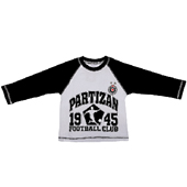 Crno - beli dečiji duks Partizan 
