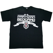 Dečija majica FK Partizan 'Ajmo crno beli' - crna