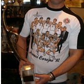 T shirt BC Partizan 'Champions of europe'