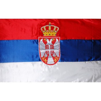 Official flag of Serbia 2 m x 1 m with a new coat of arms