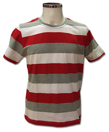 Sivo crveno bela majica