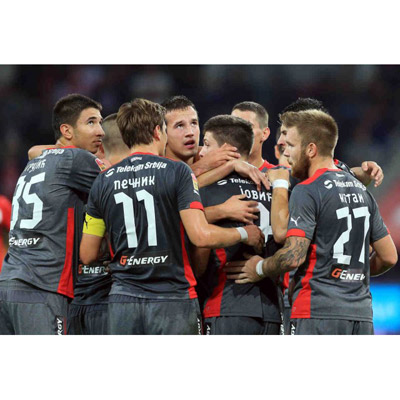 Puma grey FC Red Star jersey 2014/15 with print