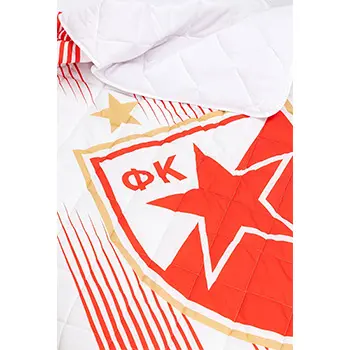 Prekrivač Crvena zvezda 140x200cm - crveno-bele pruge-2