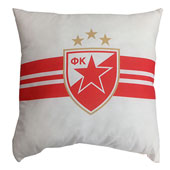 Pillow Red Star 22/23 - white with red stripes