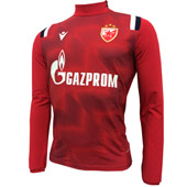 Macron red 1/4 zip training top