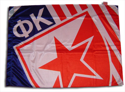 Zastava FK Crvena Zvezda - manja Zastava FK Crvena Zvezda - manja