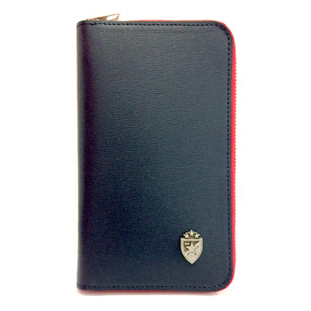 Red Star leather wallet with zip