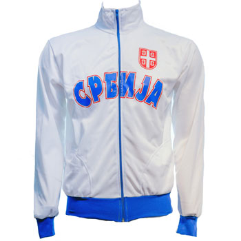 White zip tracksuit Serbia White zip tracksuit Serbia