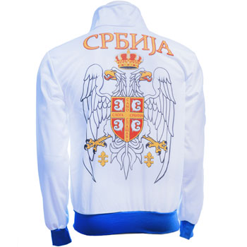 White zip tracksuit Serbia-1 White zip tracksuit Serbia-1