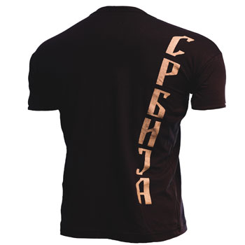 Crna majica Srbija sa zlatnom štampom-1 Crna majica Srbija sa zlatnom štampom-1