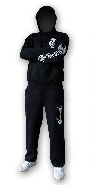 Crna trenerka Srbija - komplet-2