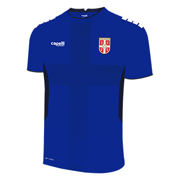 Capelli Sport replika plavog dečijeg dresa fudbalske reprezentacije Srbije 2025/26