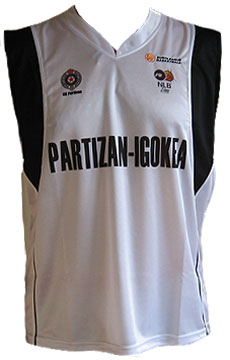 Replica of new Partizan basketball jersey for 2007/08 season 