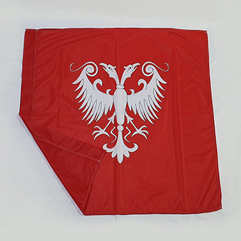 Zastava Nemanjića – poliester crvena 100x100cm-1