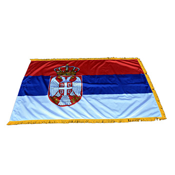 Zastava Srbije – unutrašnja/svečana – krep saten 150x100cm