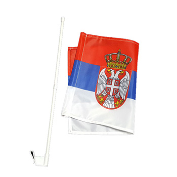 Zastava Srbije za auto sa nosačem-2
