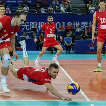 Official Peak volleyball jersey and shorts of Serbia-2