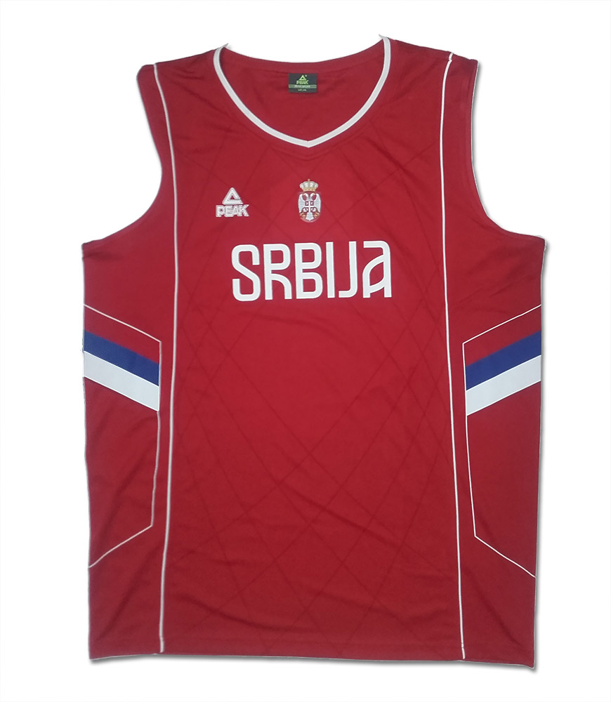 Peak Serbia national basketball team jersey - red