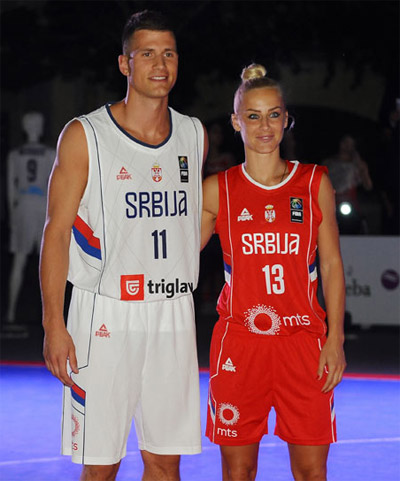 Peak ženski dres košarkaške reprezentacije Srbije sa štampom - beli -1