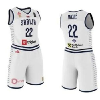 Peak dres košarkaške reprezentacije Srbije 2023  sa štampom - beli