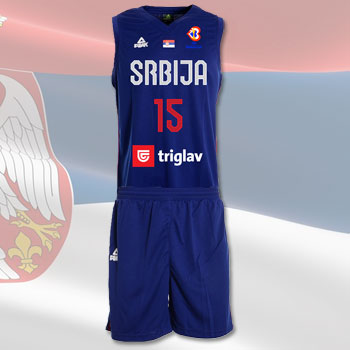 Peak komplet košarkaške reprezentacije Srbije 2022/2023 sa štampom - plavi