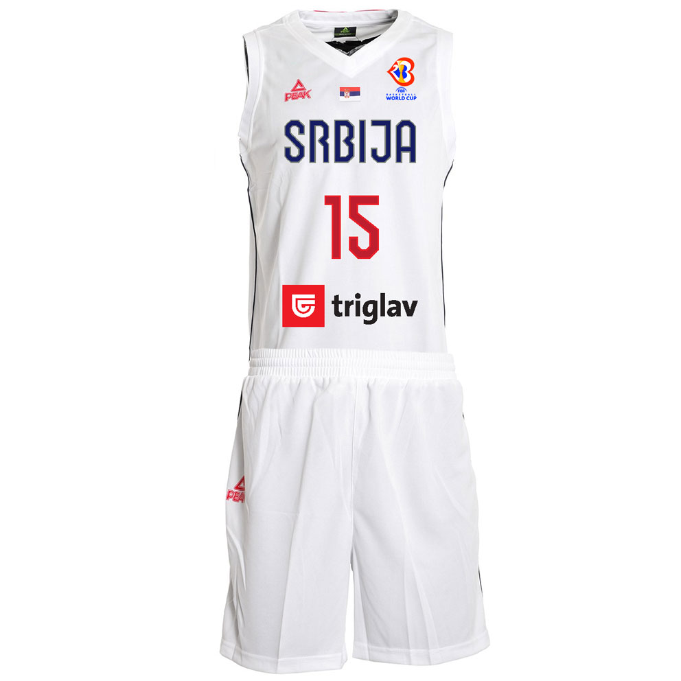 Peak komplet košarkaške reprezentacije Srbije 2022/2023 sa štampom - beli