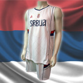 Peak Serbia national basketball team set - white