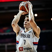 Peak Serbia national basketball team jersey with print - white