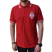 Polo T shirt Serbia - red