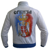 Serbia eagle tracksuit - white model A