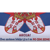 AKCIJA - Dve Zvanične zastave Srbije (1.5 x 1m) po ceni jedne