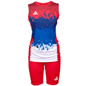 Peak training women`s jersey and shorts of volleyball team Serbia in red