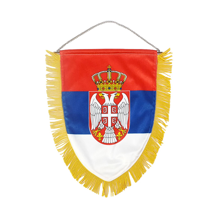 Kapitenska zastava Srbija (sa mesinganim lančićem i štapićem)