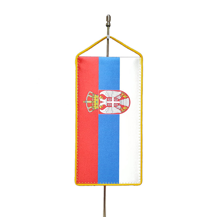 Zastava Srbije stona – kaširana svila