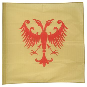 Žuta mrežasta zastava Grb Nemanjića 100 cm x 100 cm