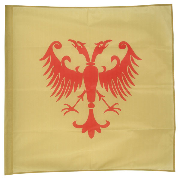 Žuta mrežasta zastava Grb Nemanjića 100 cm x 100 cm