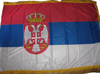 Zvanična zastava Srbije sa resicama (1.5 x 1m)