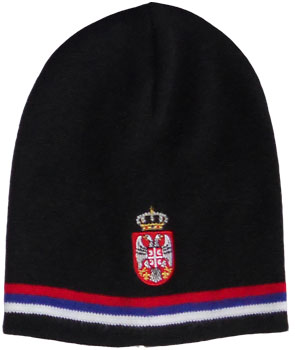 Winter cap Serbia - black