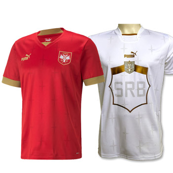 Komplet Puma crveni i beli dres Srbije za SP u Kataru 2022