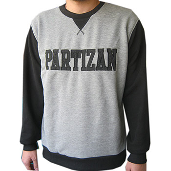 Gray & black sweatshirt FC Partizan 2166 Gray & black sweatshirt FC Partizan 2166