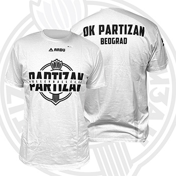 OKP muška bela majica OK Partizan 2502