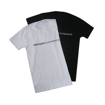 Black body t-shirt Black & White Partizan 2601
