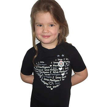 Crna dečija ženska majica 