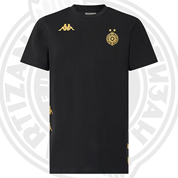 Kappa crno-zlatna majica FK Partizan 6050