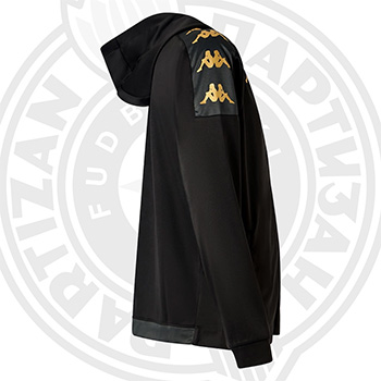 Kappa crni zip duks sa kapuljačom FK Partizan 6067-1