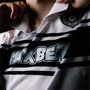 Kappa beli dres FK Partizan 2025/26 sa štampom-4