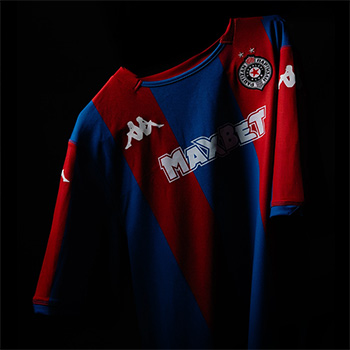 Kappa kids burgundy & blue jersey FC Partizan 2025/26-4 Kappa kids burgundy & blue jersey FC Partizan 2025/26-4